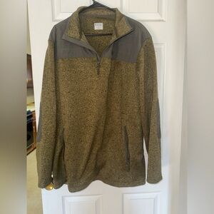 Olive Green & Black Quarter-Zip HeyBo Pullover